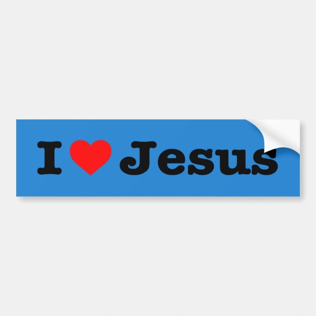 AUTOCOLLANT DE VOITURE "J'AIME JÉSUS" (Devant)
