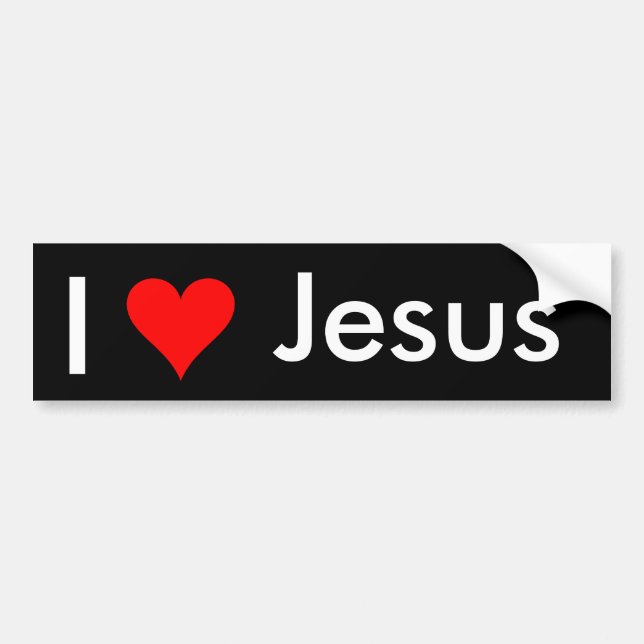 Autocollant De Voiture J'aime Jésus (Devant)