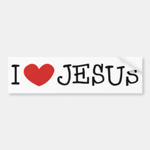 Autocollant De Voiture J'aime Jésus