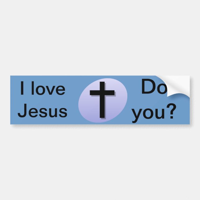 Autocollant De Voiture J'aime Jésus. Faites-vous ? Adhésif pour (Devant)