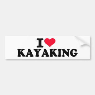 Autocollant De Voiture J'aime Kayaking