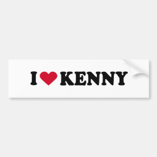 AUTOCOLLANT DE VOITURE J'AIME KENNY