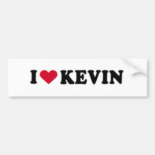 AUTOCOLLANT DE VOITURE J'AIME KEVIN