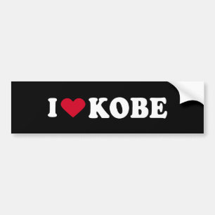 AUTOCOLLANT DE VOITURE J'AIME KOBE