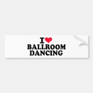 Autocollant De Voiture J'aime la danse de salon