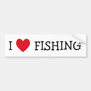 Autocollant De Voiture J'aime la pêche