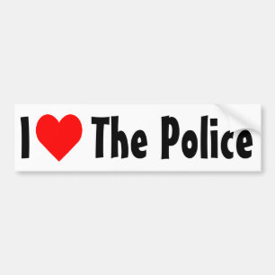Autocollant De Voiture J'aime la police
