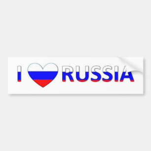 Autocollant De Voiture j'aime la Russie