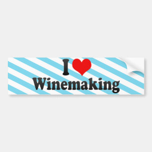 Autocollant De Voiture J'aime la vinification