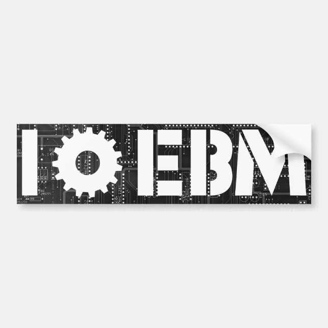 Autocollant De Voiture J'aime la vitesse de carte d'EBM (Devant)
