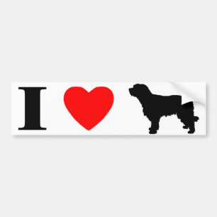 Autocollant De Voiture J'aime l'adhésif pour pare-chocs catalan de chien
