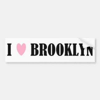 Autocollant De Voiture J'aime l'adhésif pour pare-chocs de Brooklyn