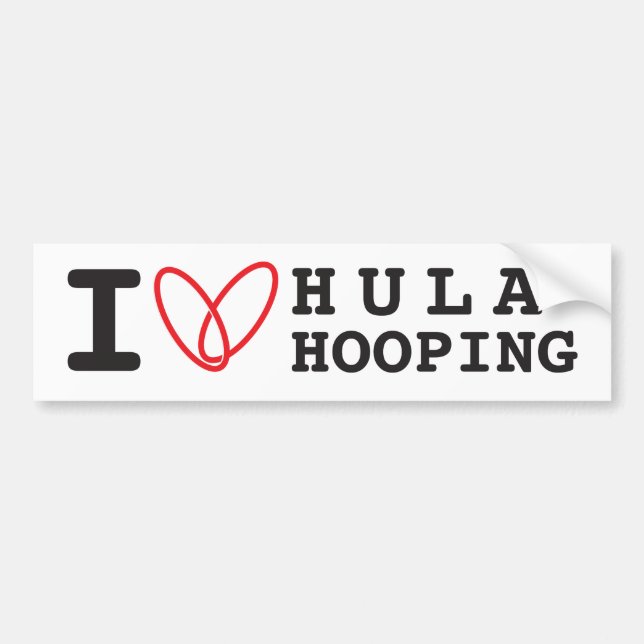 Autocollant De Voiture J'aime l'adhésif pour pare-chocs de Hooping de (Devant)
