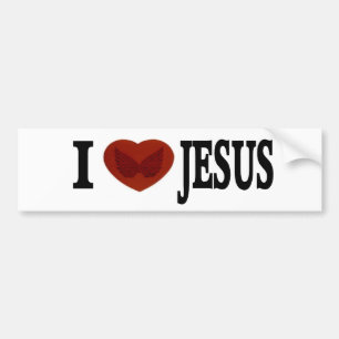 Autocollant De Voiture J'aime l'adhésif pour pare-chocs de Jésus