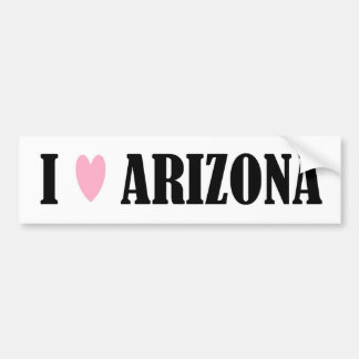 AUTOCOLLANT DE VOITURE J'AIME L'ADHÉSIF POUR PARE-CHOCS DE L'ARIZONA