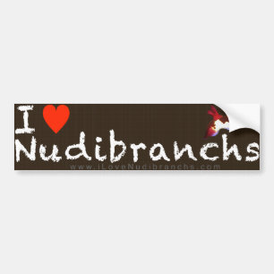 Autocollant De Voiture J'aime l'adhésif pour pare-chocs de Nudibranchs