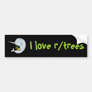 Autocollant De Voiture J'aime l'adhésif pour pare-chocs de r/trees