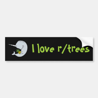 Autocollant De Voiture J'aime l'adhésif pour pare-chocs de r/trees