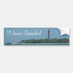 Autocollant De Voiture J'aime l'adhésif pour pare-chocs de Sanibel