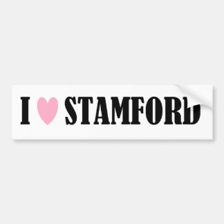 AUTOCOLLANT DE VOITURE J'AIME L'ADHÉSIF POUR PARE-CHOCS DE STAMFORD