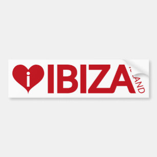Autocollant De Voiture j'aime l'adhésif pour pare-chocs d'île d'Ibiza
