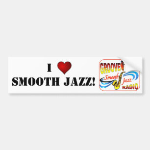 AUTOCOLLANT DE VOITURE J'AIME L'ADHÉSIF POUR PARE-CHOCS DOUX DE JAZZ