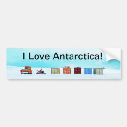 Autocollant De Voiture J'Aime L'Antarctique ! Auto-collants pour voiture