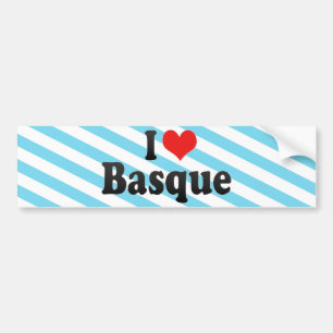 Autocollant De Voiture J'aime le basque
