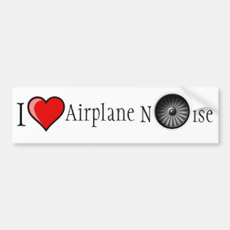 Autocollant De Voiture J'aime le bruit d'avion