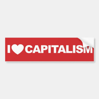 Autocollant De Voiture J'aime le capitalisme