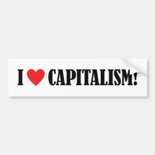Autocollant De Voiture J'aime le capitalisme !