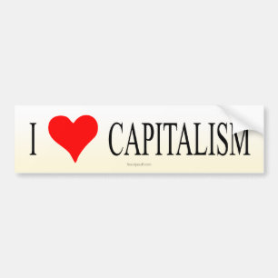 Autocollant De Voiture J'aime le capitalisme