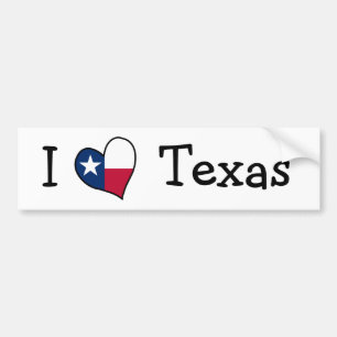 Autocollant De Voiture J'aime le Texas