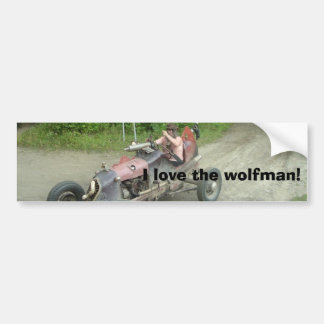 Autocollant De Voiture J'aime le wolfman !