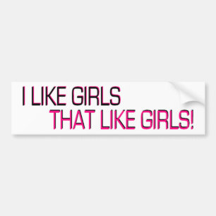 Autocollant De Voiture J'aime les filles, celle comme des filles