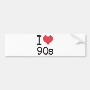 Autocollant De Voiture J'aime les produits 90s et les conceptions !