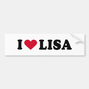 AUTOCOLLANT DE VOITURE J'AIME LISA