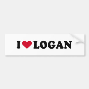 AUTOCOLLANT DE VOITURE J'AIME LOGAN