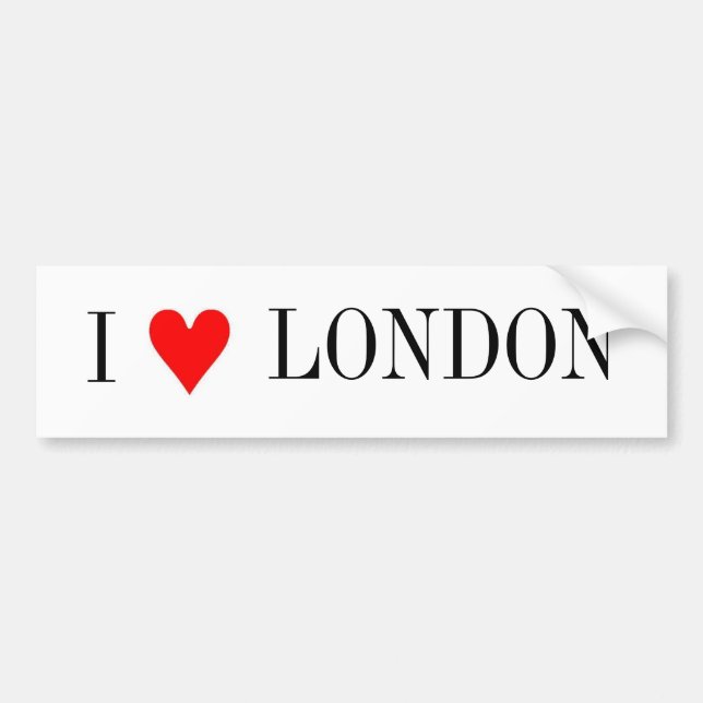 Autocollant De Voiture J'aime Londres (Devant)