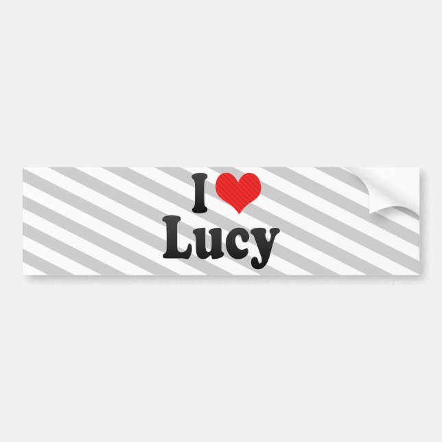 Autocollant De Voiture J'aime Lucy (Devant)
