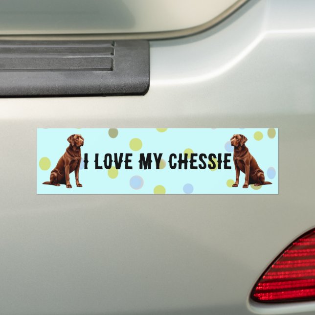 Autocollant De Voiture J'aime ma baie de Chesapeake... - Customisé (En voiture)