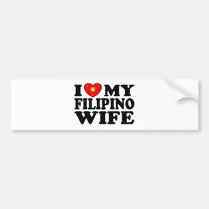 Autocollant De Voiture J'Aime Ma Femme Philippine