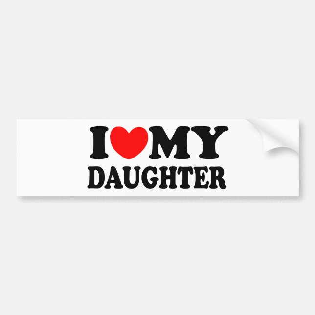 Autocollant De Voiture J'aime ma fille (Devant)