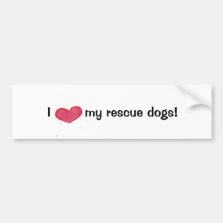 Autocollant De Voiture J'aime mes chiens de délivrance ! - adhésif pour