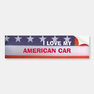 Autocollant De Voiture J'aime mon adhésif pour pare-chocs américain de