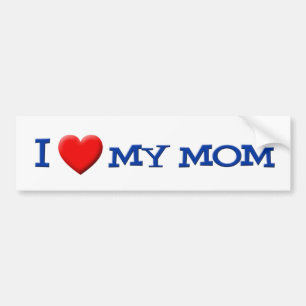 Autocollant De Voiture J'aime mon adhésif pour pare-chocs de maman