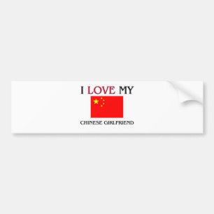Autocollant De Voiture J'aime mon amie chinoise