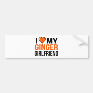 Autocollant De Voiture J'aime mon amie de gingembre