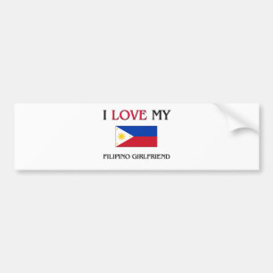 Autocollant De Voiture J'aime mon amie philippine