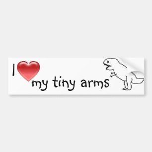 Autocollant De Voiture J'aime mon arms/T-REX minuscule